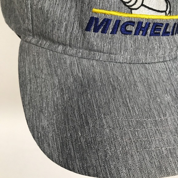 Quake City Michelin Man Logo Bibendum Gray Adjustable Strap back Hat Cap - Picture 6 of 14